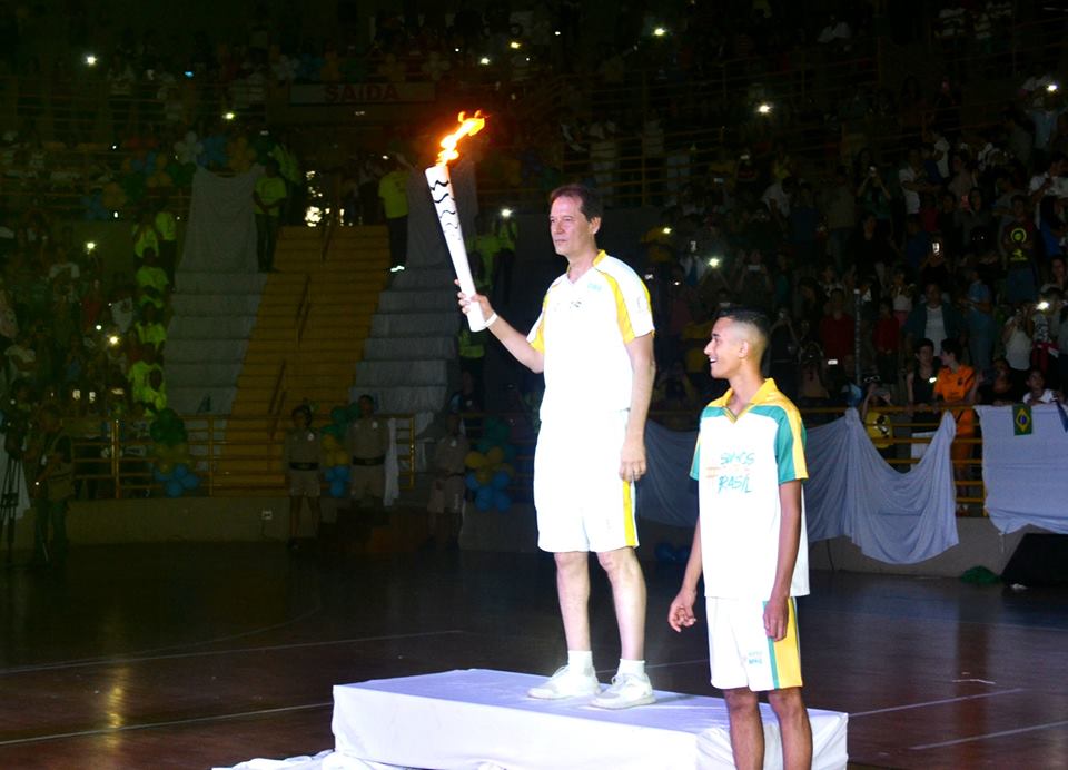 Chuí foi o primeiro condutor da Tocha Olímpica (Foto: Assessoria Franca Basquete)